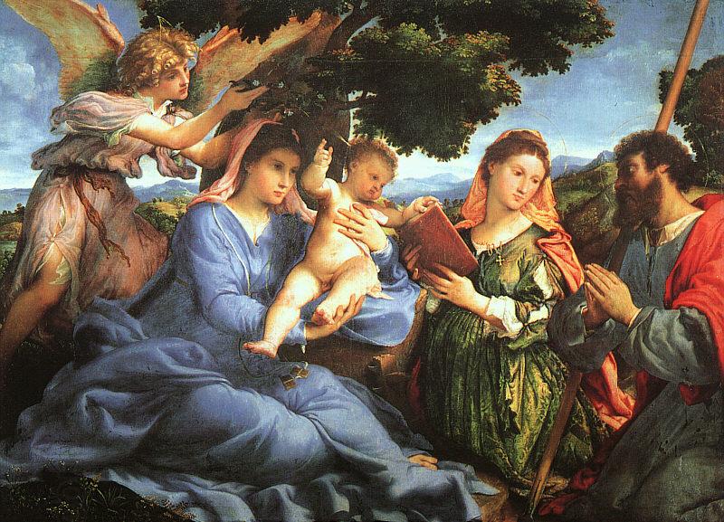 Lorenzo Lotto Madonna and Child with Saints Catherine and James China oil painting art